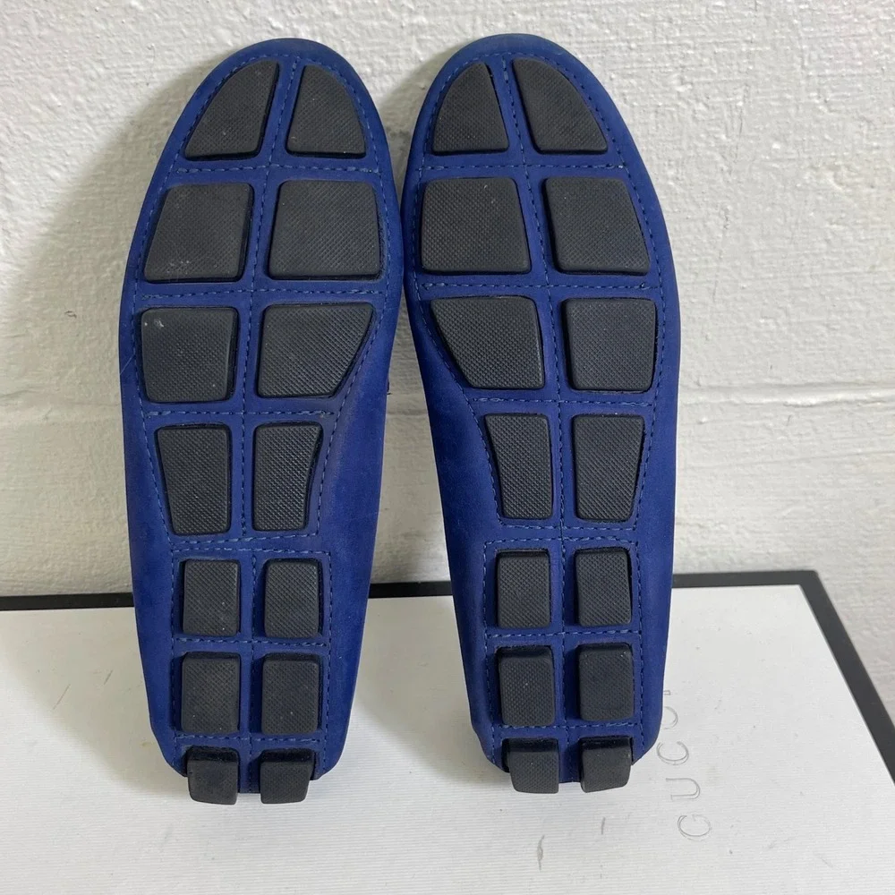 Mercanti Fiorentini 3176 Blue Suede Driving Loafers Slip On Women's‎ Size 6.5 B